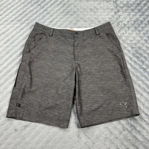 Puma Golf Shorts Mens 36 Gray Performance Dry Cell Stretch Zip Pocket Outdoor